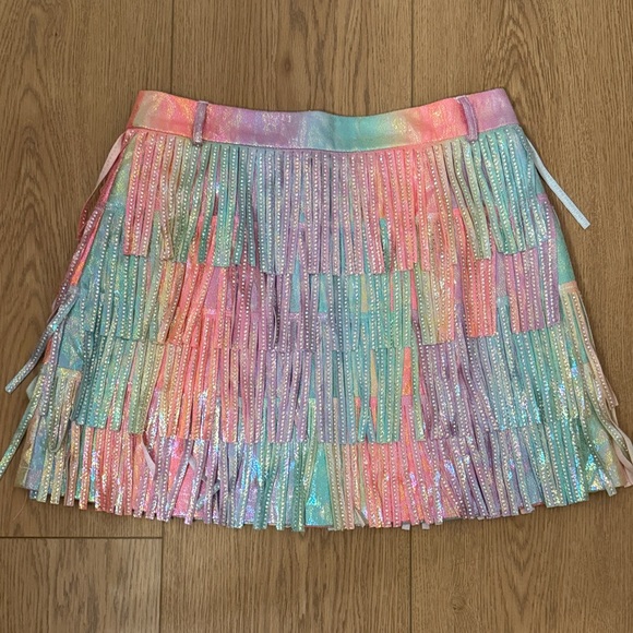 QUEEN OF SPARKLES Dresses & Skirts - Queen of sparkles Multicolor Fringe Skirt